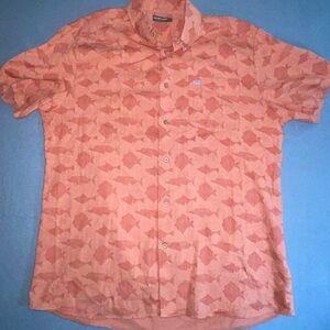 Southern Marsh all over fish print button down shirt